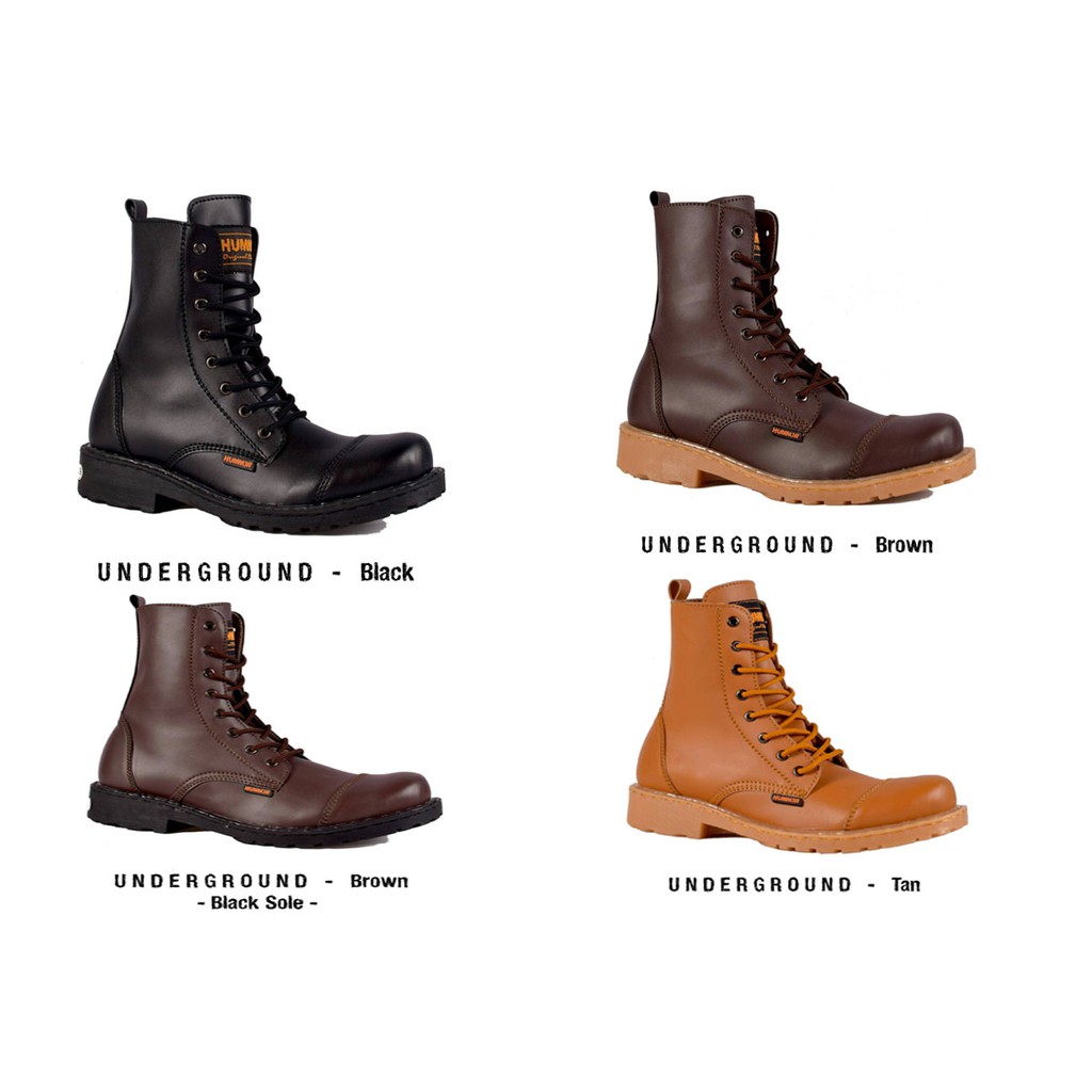 sepatu pria boots hummer underground original