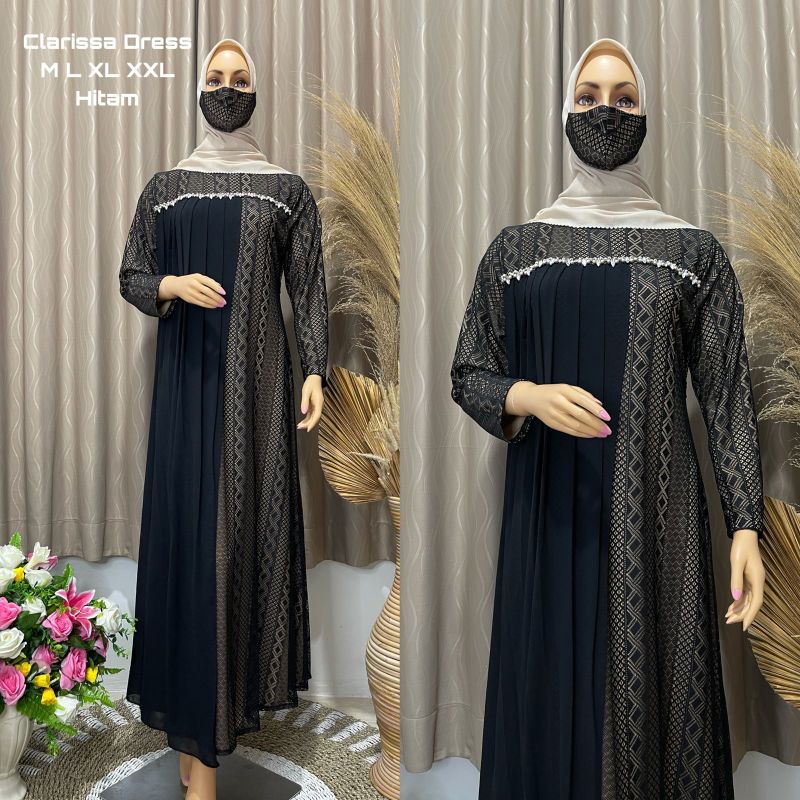Clarissa Dress gamis pesta gamis brokat