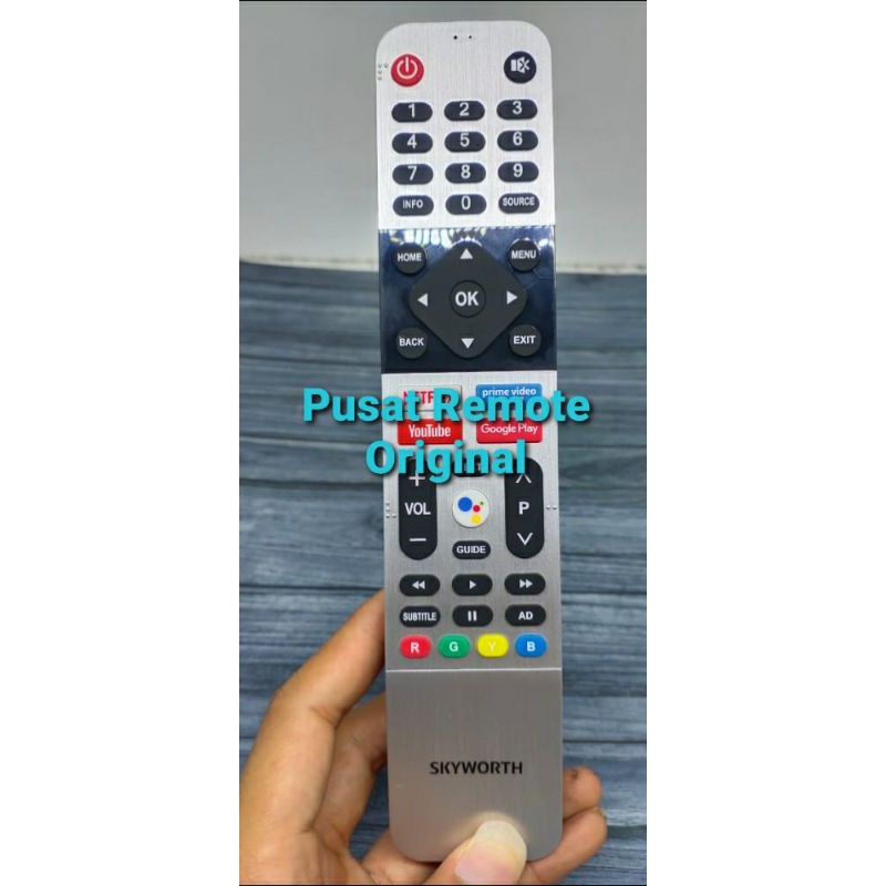 REMOTE REMOT SMART TV LED COOCAA SKYWORTH GOOGLE PLAY YOUTUBE ORIGINAL ASLI