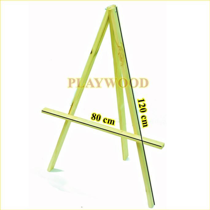 

New! Wooden Easel 120X120 Cm/Stand Kayu/Tripod Kayu Photo/Stand Lukis Termurah