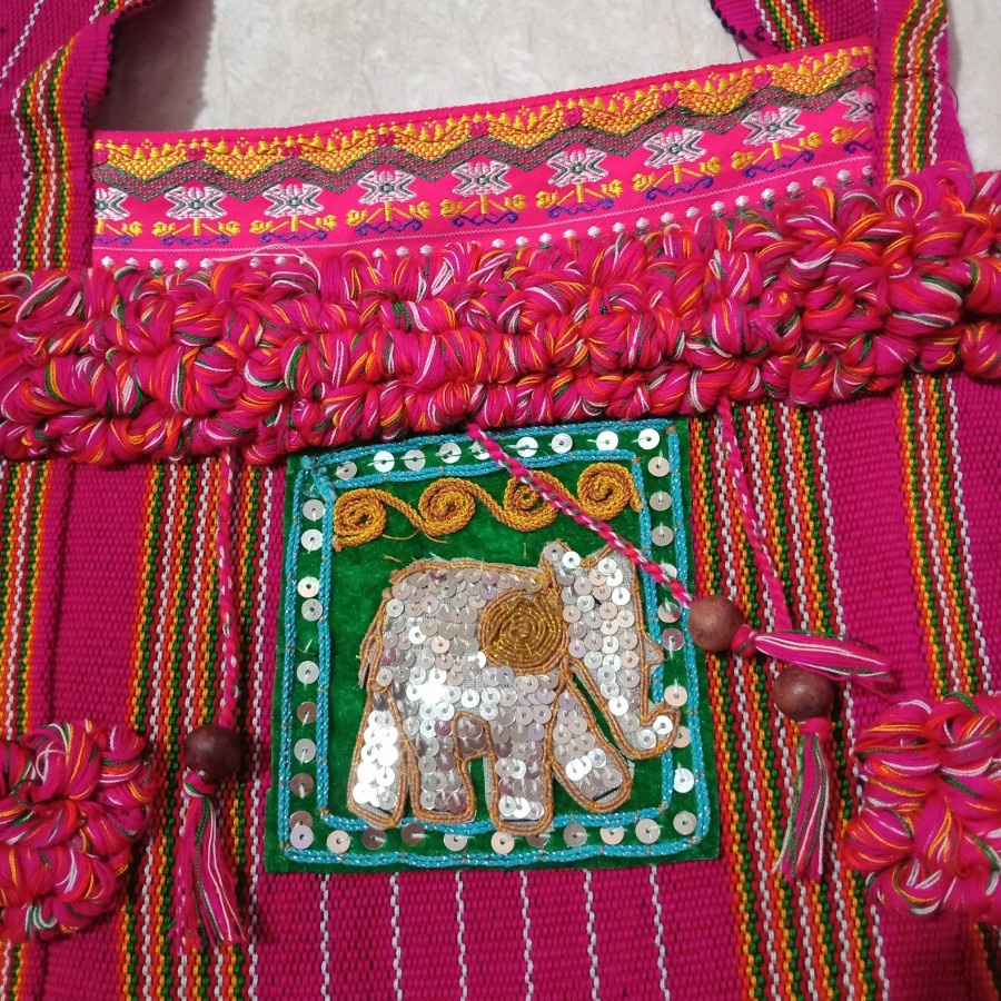 Tas selempang gajah bangkok pink