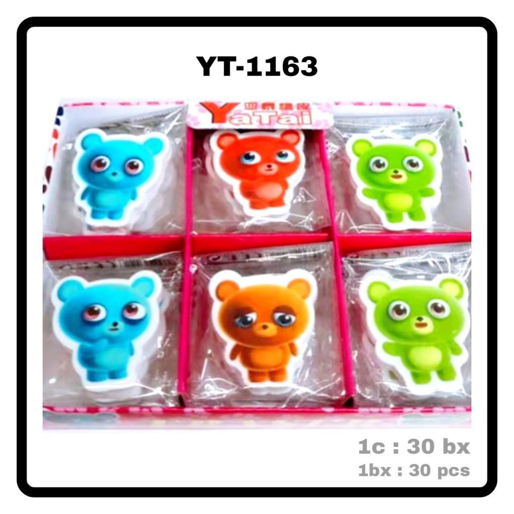 

6 Pcs 6 karakter Penghapus/Stip Bear Beruang YT-1163