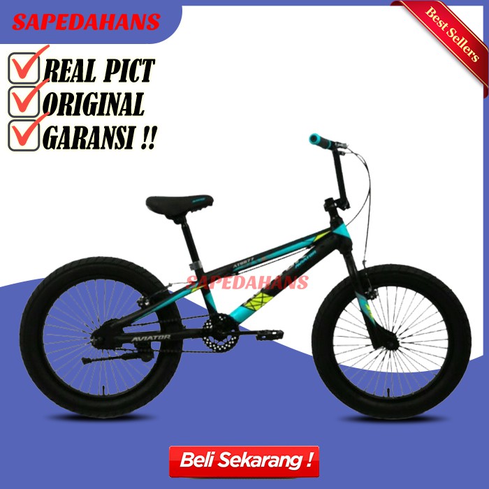 Sepeda Anak Laki Laki Sepeda Anak Sepeda BMX Murah Original 20 Aviator AT 8877 Ban Besar 3.0 DN002