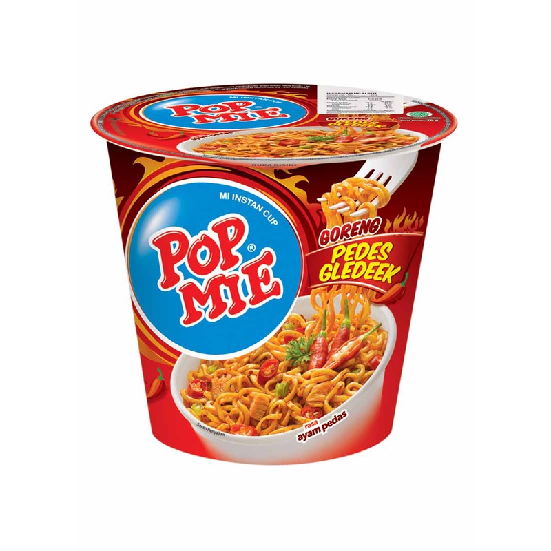 

Pop Mie Mi Instan Goreng Pedes Gledeek Ayam 75G - Alhanan/04