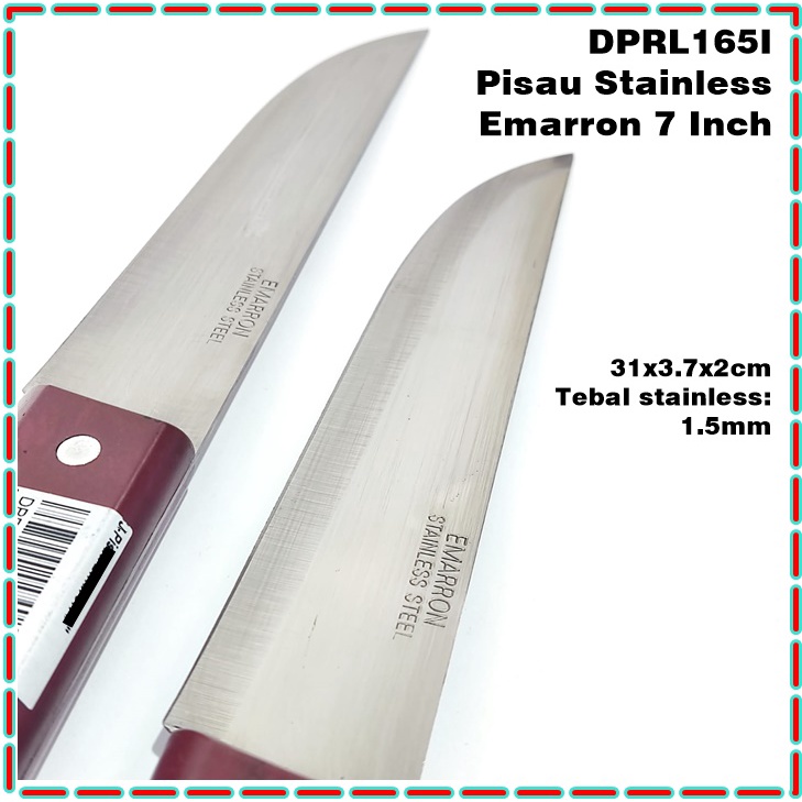 DPRL165I Pisau Dapur/Pisau Serbaguna Stainless Emarron 7 Inch