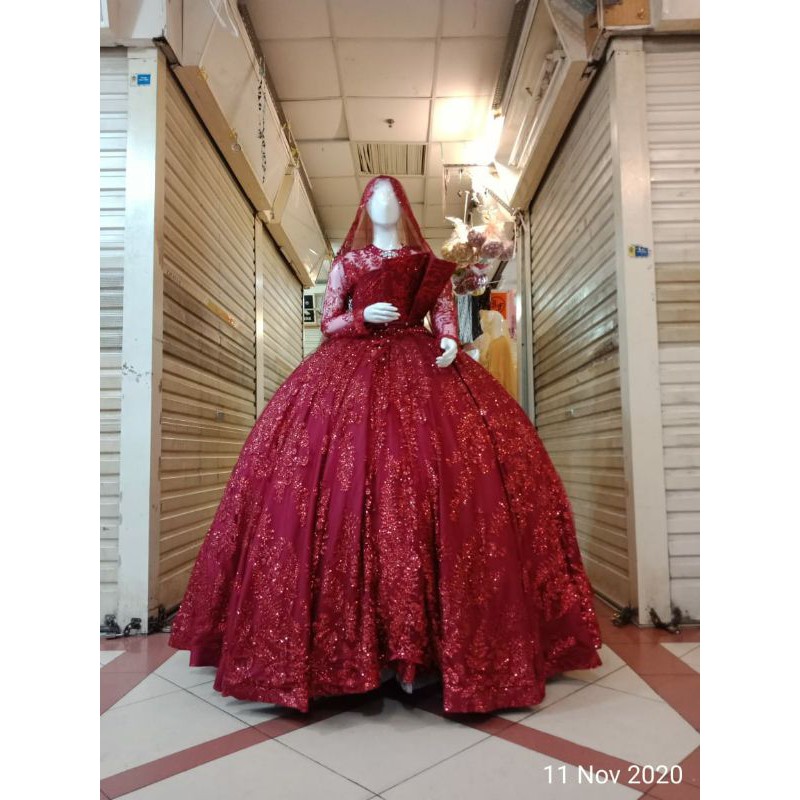 SALEE TERMURAH GAUN BARBIE KIPAS BEREKOR//GAUN PENGANTIN PROMO//GAUN