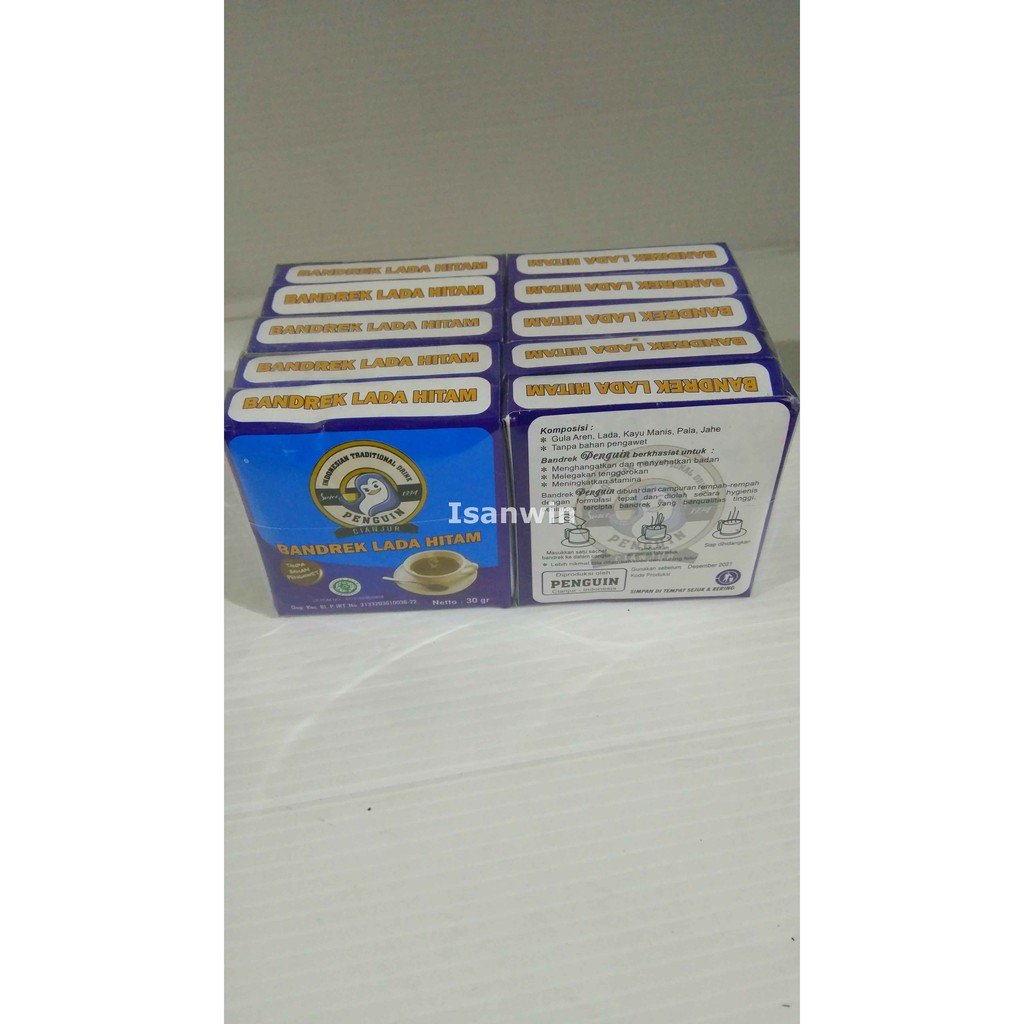 

Bandrek lada hitam cap penguin