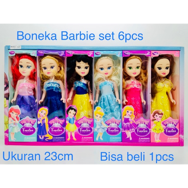 Semuajual Mainan Anak Boneka Barbie Princess Set 6pcs Shopee Indonesia