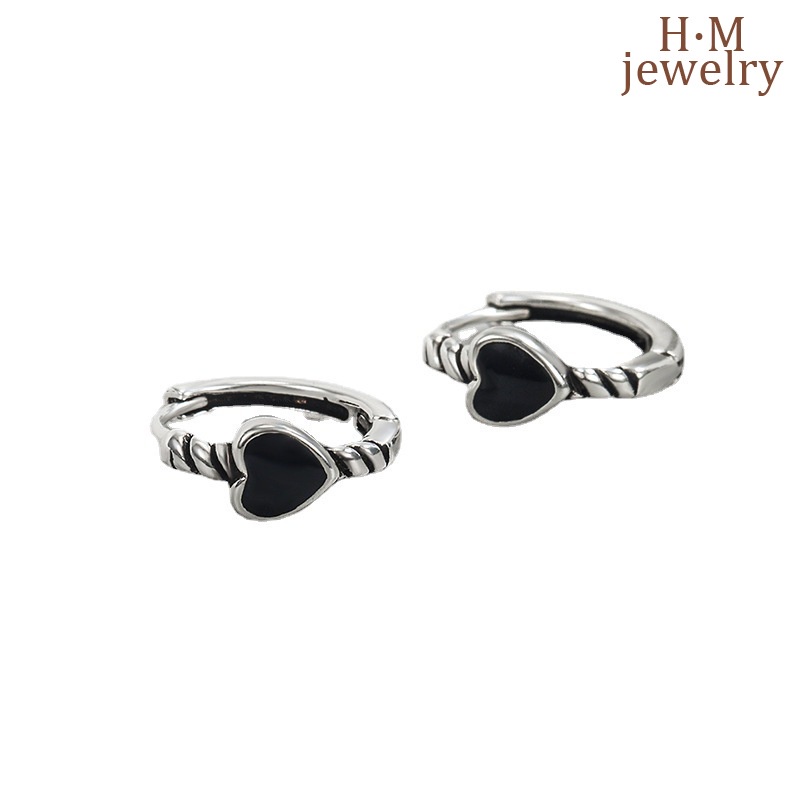 Anting Klip Bentuk Hati Gaya Vintage Elegan 2022