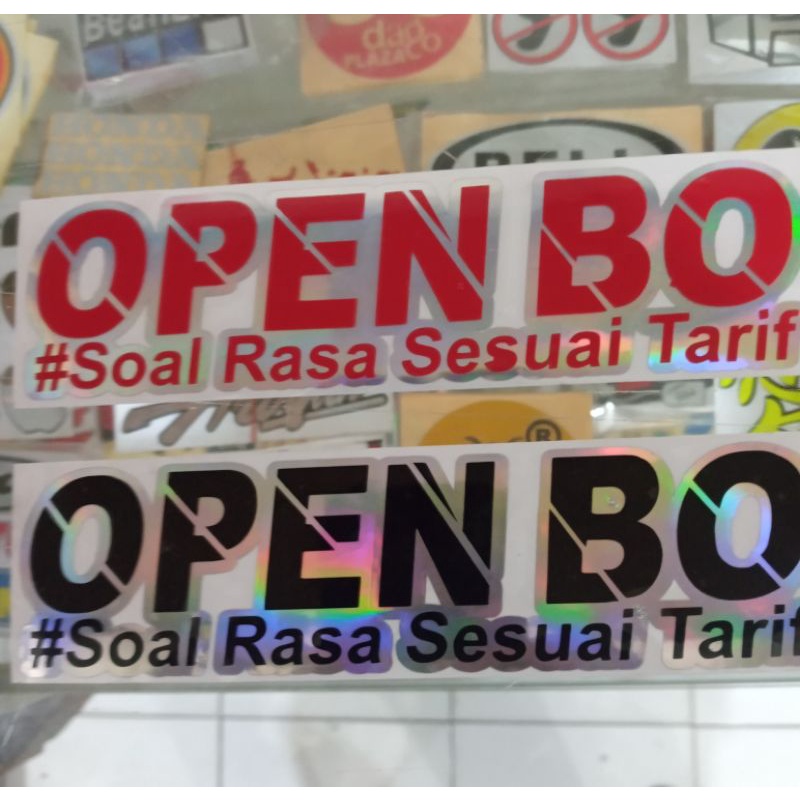 

stiker OPEN BO