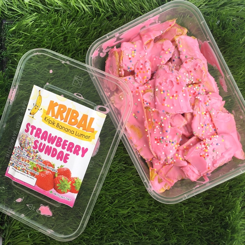 

[DIST] Strawberry Sundae Snack/Cemilan KRIBAL (Keripik Banana Lumer) Keripik Pisang | FIRST HAND