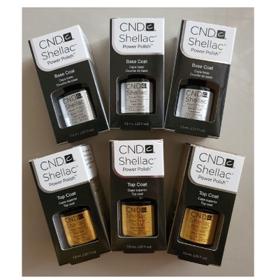 TOP COAT &amp; BASE COAT CNDC cnd c SHELLAC ORI nailart kutek gel nail gel polish