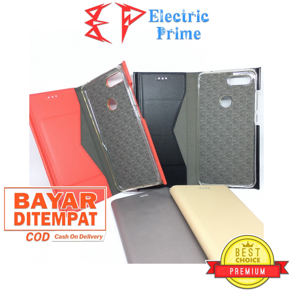 Casing Xiaomi Mi 8 Lite Flip Case Cover Bahan Leather Kulit Tebal