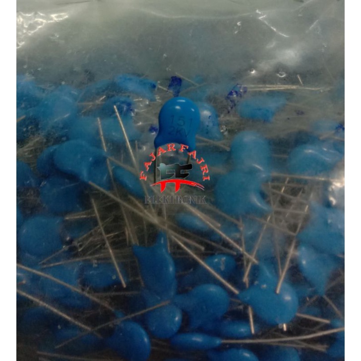 capacitor ceramic milar biru 151k 2kv 151 2000v