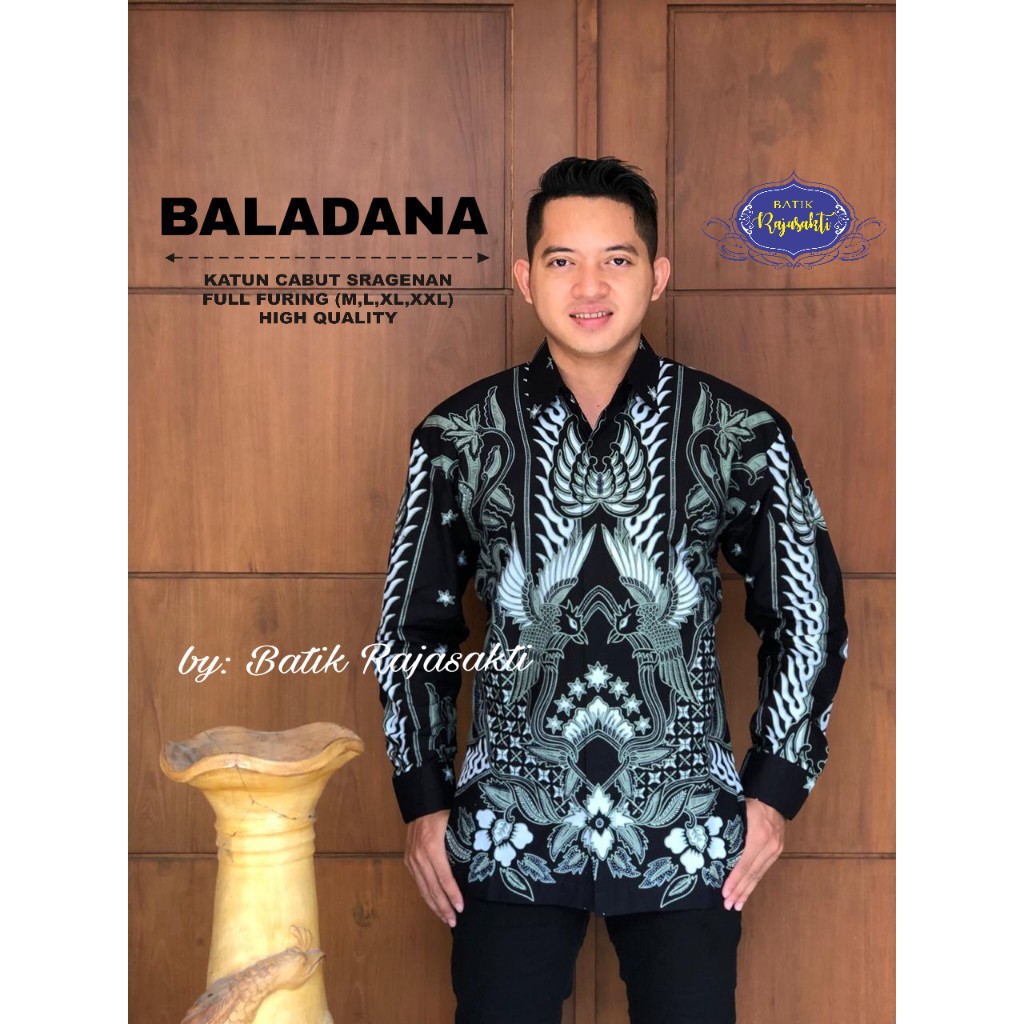 BALANDA COLET RAJASAKTI KEMEJA BATIK SOLO PRIA LENGAN PANJANG LAPIS FURING ATASAN BATIK PREMIUM MODERN KATUN HALUS BAHUWIRYA  BANAMITRA BANAMITRA PUTIH BANGSAWAN BAYU PUTRA BERLIAN BIRU BHARATAYUDA BIMASENA BIRENDRA BIRU INDAH BRAHMAKERTA BRAHMAKERTA