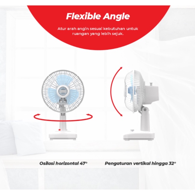 DESK FAN MASPION F-18 DA KIPAS ANGIN MEJA (7 INCH/18 cm)