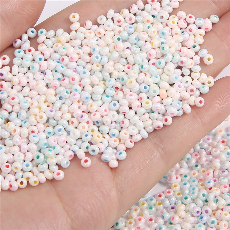 660pcs / Lot Manik-Manik Kaca Biji Susu Solid 3mm Untuk Aksesoris Perhiasan Anting Gelang Kalung