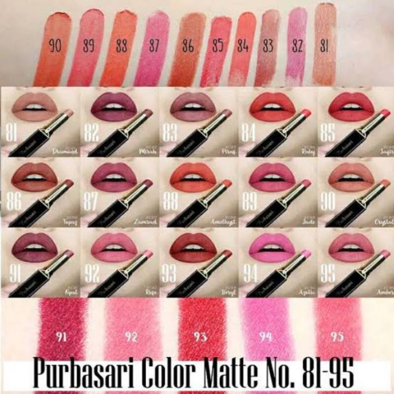 PURBASARI Lipstick Lipstik Color Matte Original 2.6g