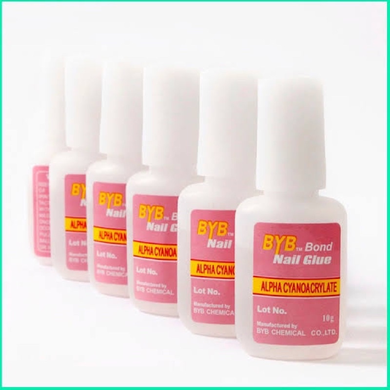 Lem kuku cair BYB kuas lem kuku palsu fake nails press on