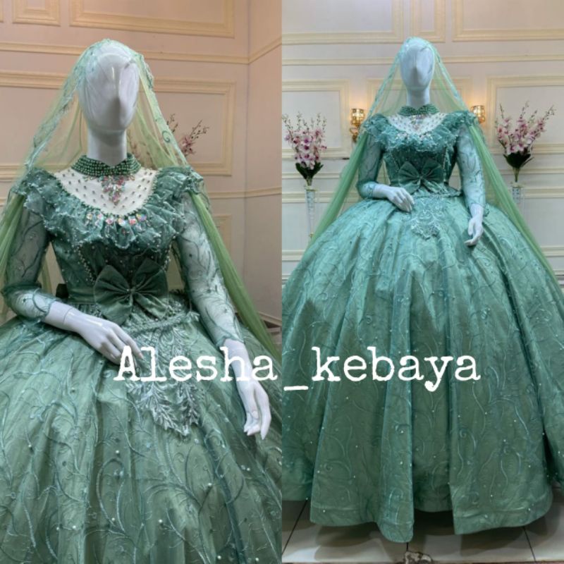 Gaun pengantin mutiara ekonomis/wedding dress