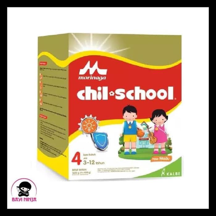 SUSU MORINAGA CHILSCHOOL USIA 3-12 TAHUN RASA VANILA/MADU 1600G