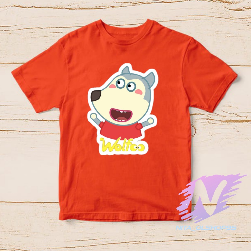 kaos wolfoo baju wolfoo kaos anak wolfo terbaru animasi kartun