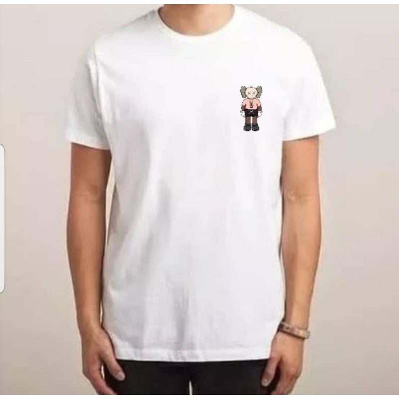 KAOS BAJU TSHIRT FASHION BRANDED PRIA WANITA KAWS X BAPE COTTON COMBED