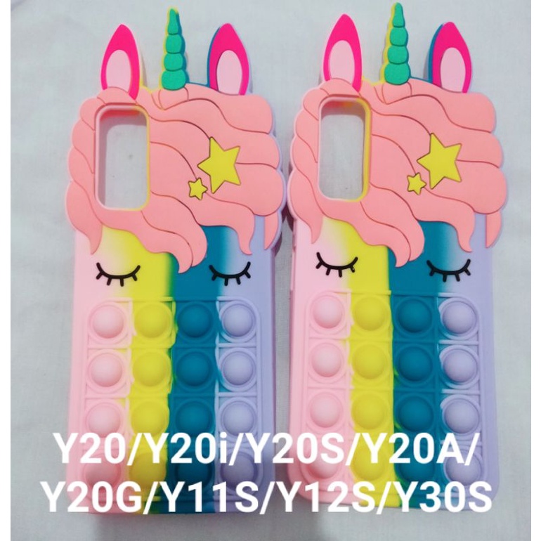 Case Unicorn Vivo Y12S Softcase Kesing Hp Unicorn Ori Casing Hape Unicorn Kartun Rainbow Murah