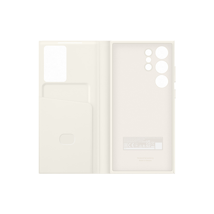 S23 Ultra Smart View Wallet Case - Beige