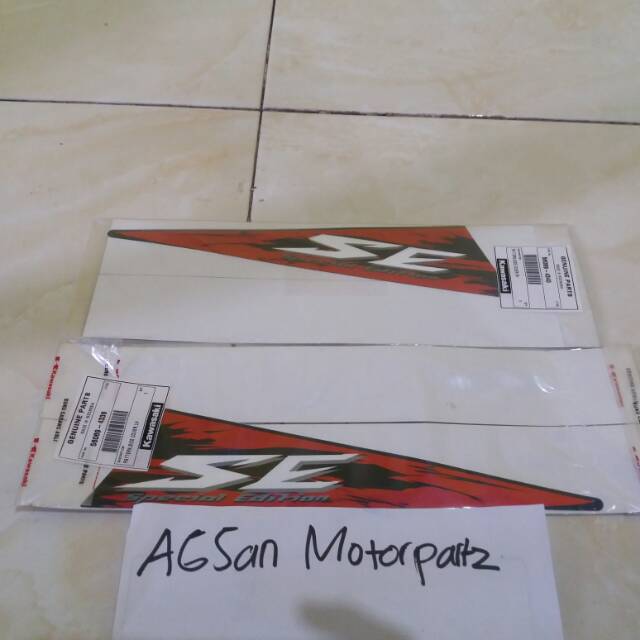 Stiker/striping body belakang new ninja rr se orange 2014 original