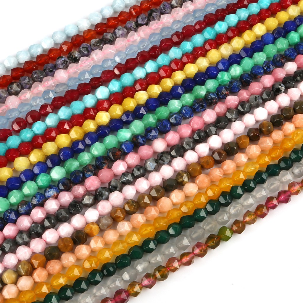 8mm AAA Grade Faceted White Blue Pink Quartzs Beads Natural Stone Beads DIY Loose Beads For Cambay Jewelry Making