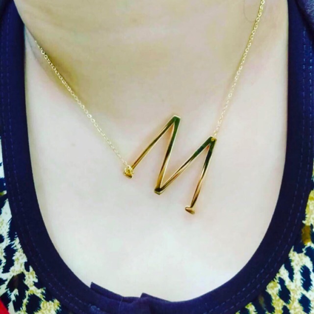 Kalung huruf inisial kalung alphabet titanium kalung Kalung huruf inisial kalung alphabet titanium kalung