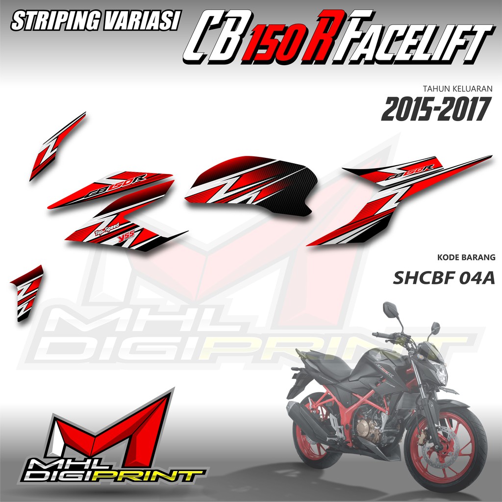 STRIPING VARIASI CB 150R FACELIFT - STIKER CB 150R - SHCBF 04