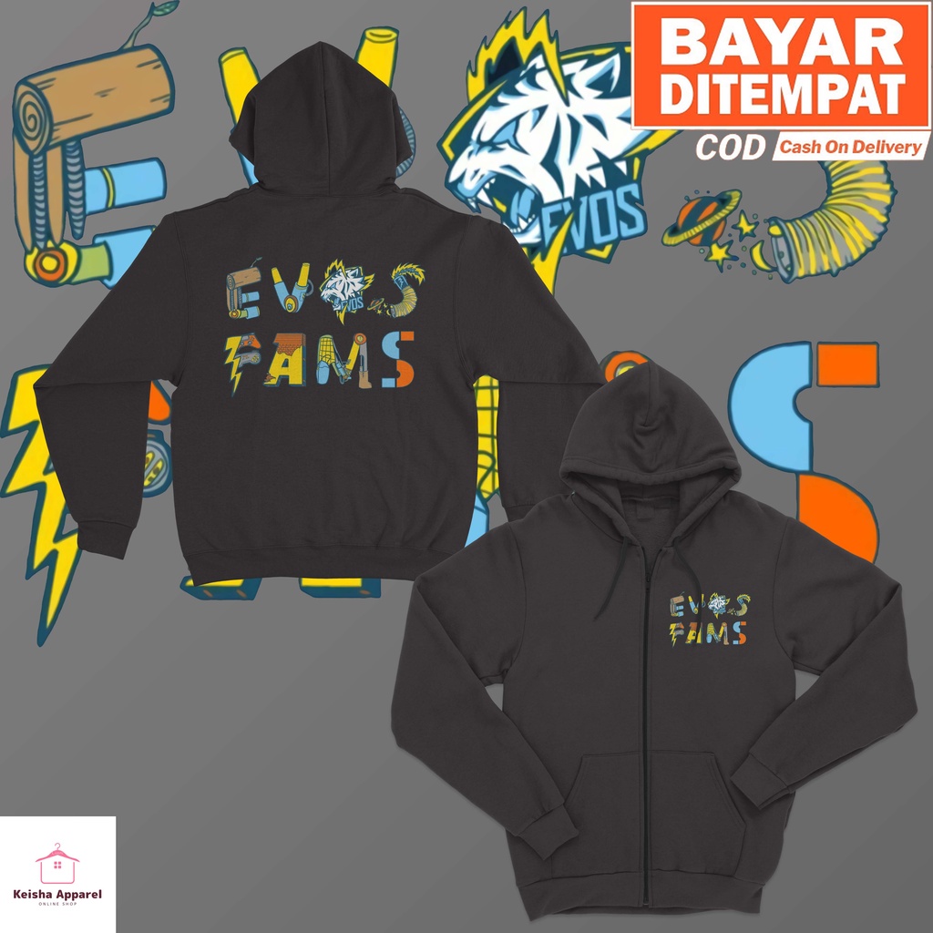 JAKET ZIPPER EVOS FAMS HOODIE EVOS ESPORT