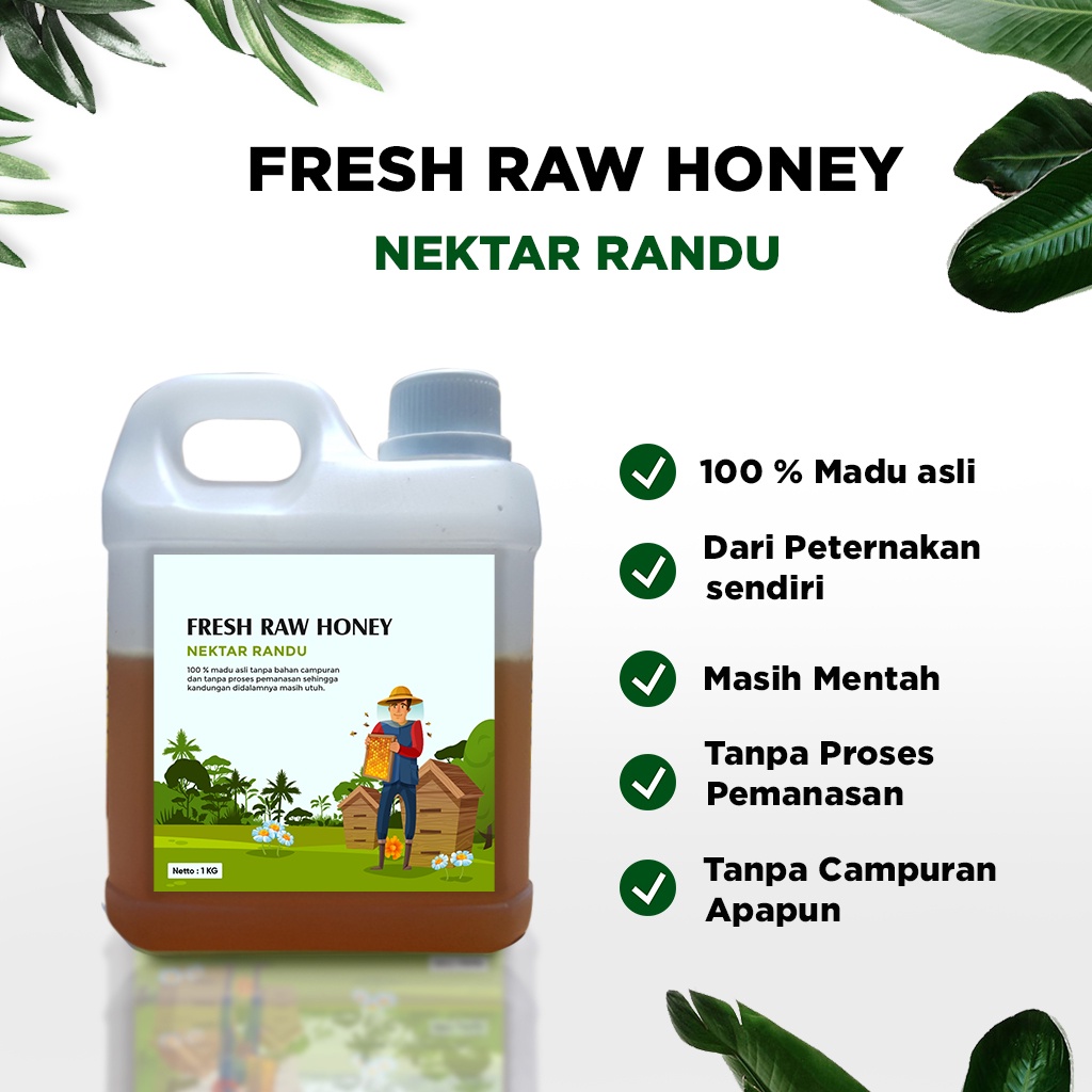 Madu Asli Nektar Randu Dari Peternakan Sendiri Asli Tanpa Campuran 1 kg