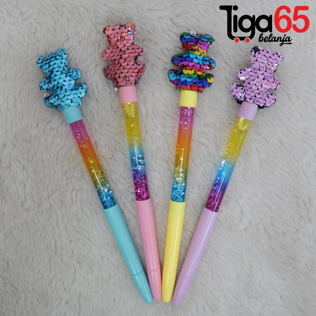 365 GEL PEN #41153 Pulpen Gel Glitter Karaker Lucu