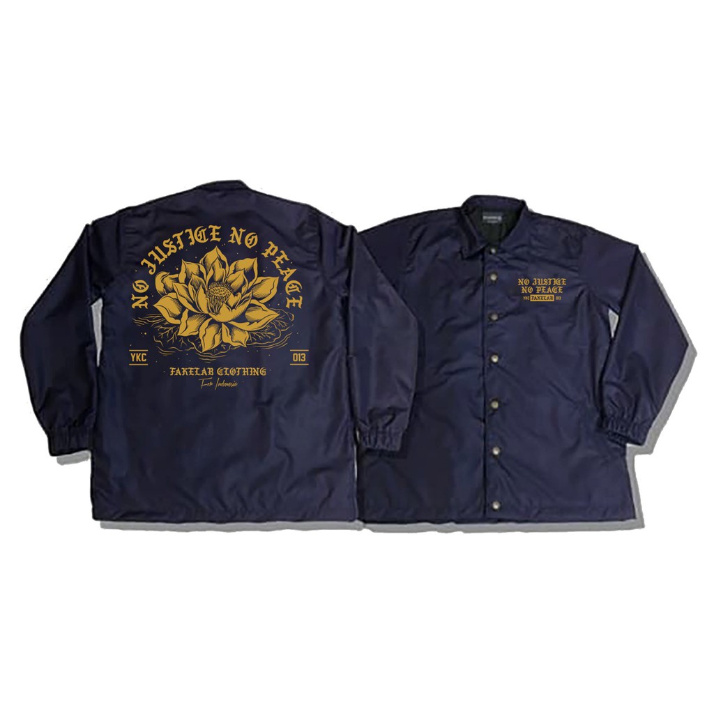 Fakelab Windbreaker Lotus No Justice No Peace / Coach Jackt / Jaket / Wb / Cj