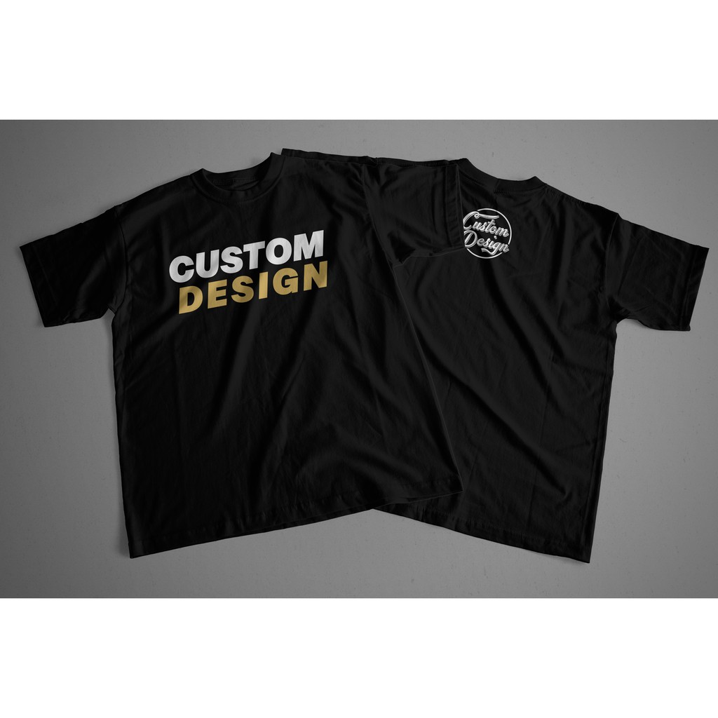 SABLON KAOS CUSTOM DEPAN BELAKANG