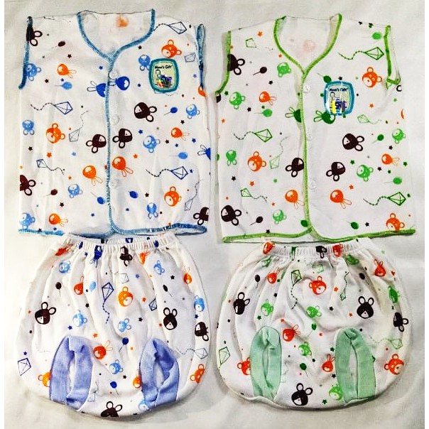 Setelan Baju Celana Bayi New born Terdaftar SNI / Satu Set Pakaian Santai Tidur Baby New Born