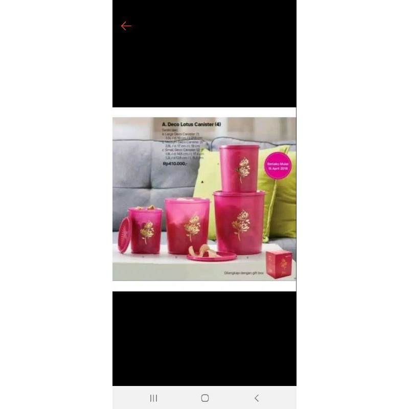 

lotus deco pink tupperwar3