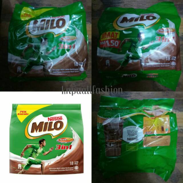 

Nestle MILO 3in1 Activ-Go Chocolate Malt Powder 18 Sticks, 33g Per Stick