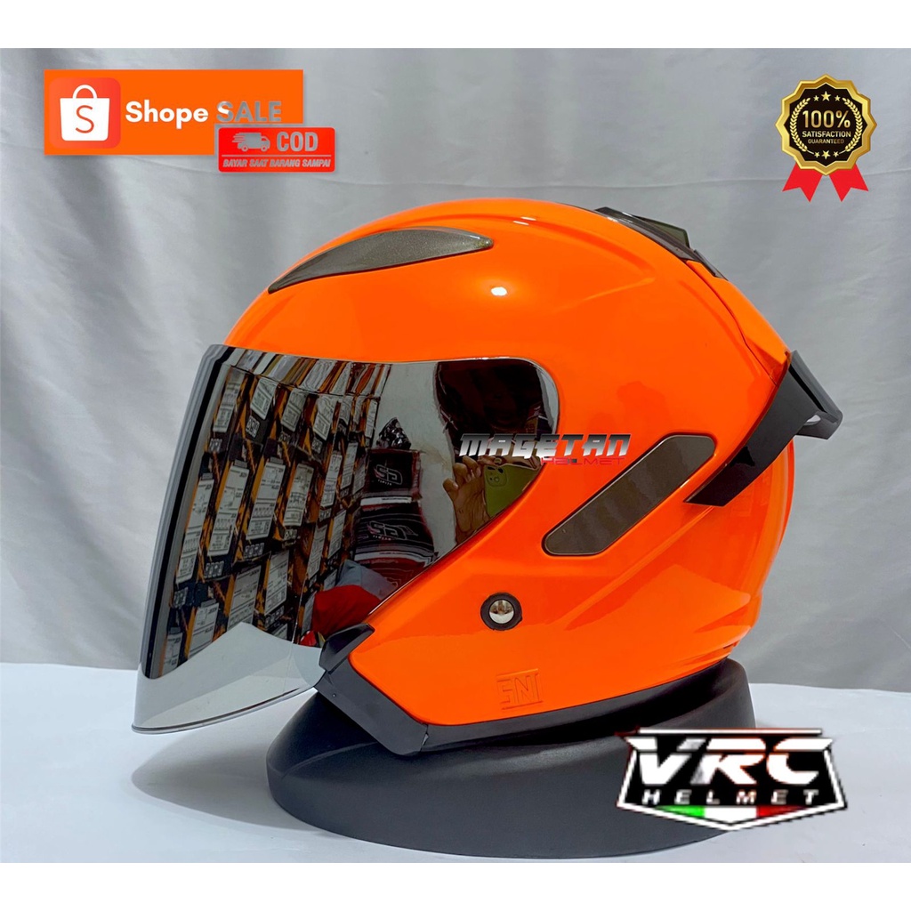 HELM VRC CENTRO SOLID/POLOS (paket ganteng spoiler)-8