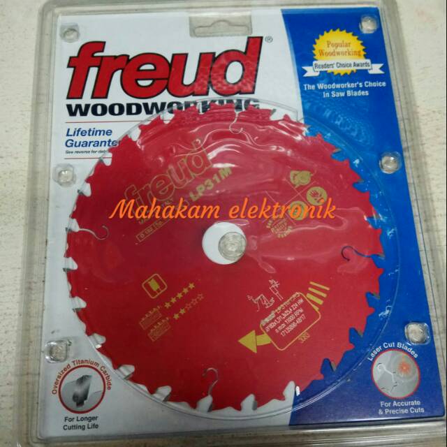 mata gergaji kayu merk Freud 7 Inch mata 24 murah lp LP31 182x1.7x25.4Z=24 AKB mata tanduk anti kick