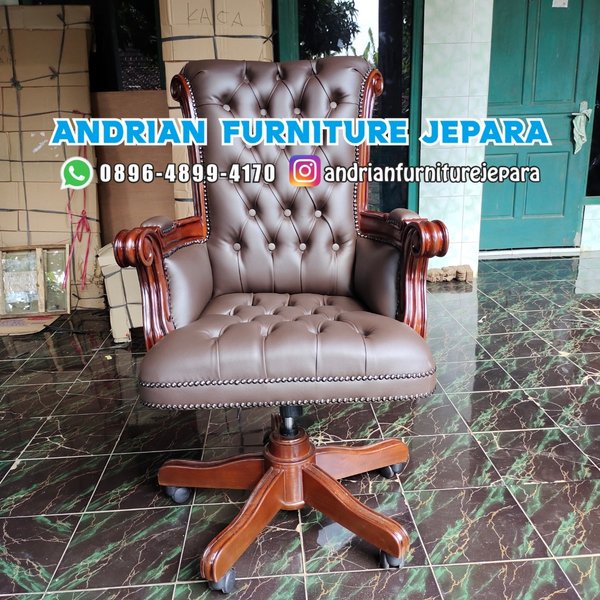 Kursi Kerja Kantor Kayu Jati ~ Kursi Direktur Kayu Jati Finishing