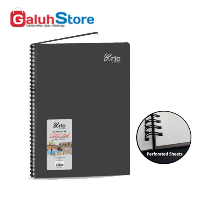 

Sketsagambar- Arto A5 Wire-O Pp Cover Sketch Book 110Gsm - Arto Sketchbook A5 -Buku-Gambar-Sketsa.