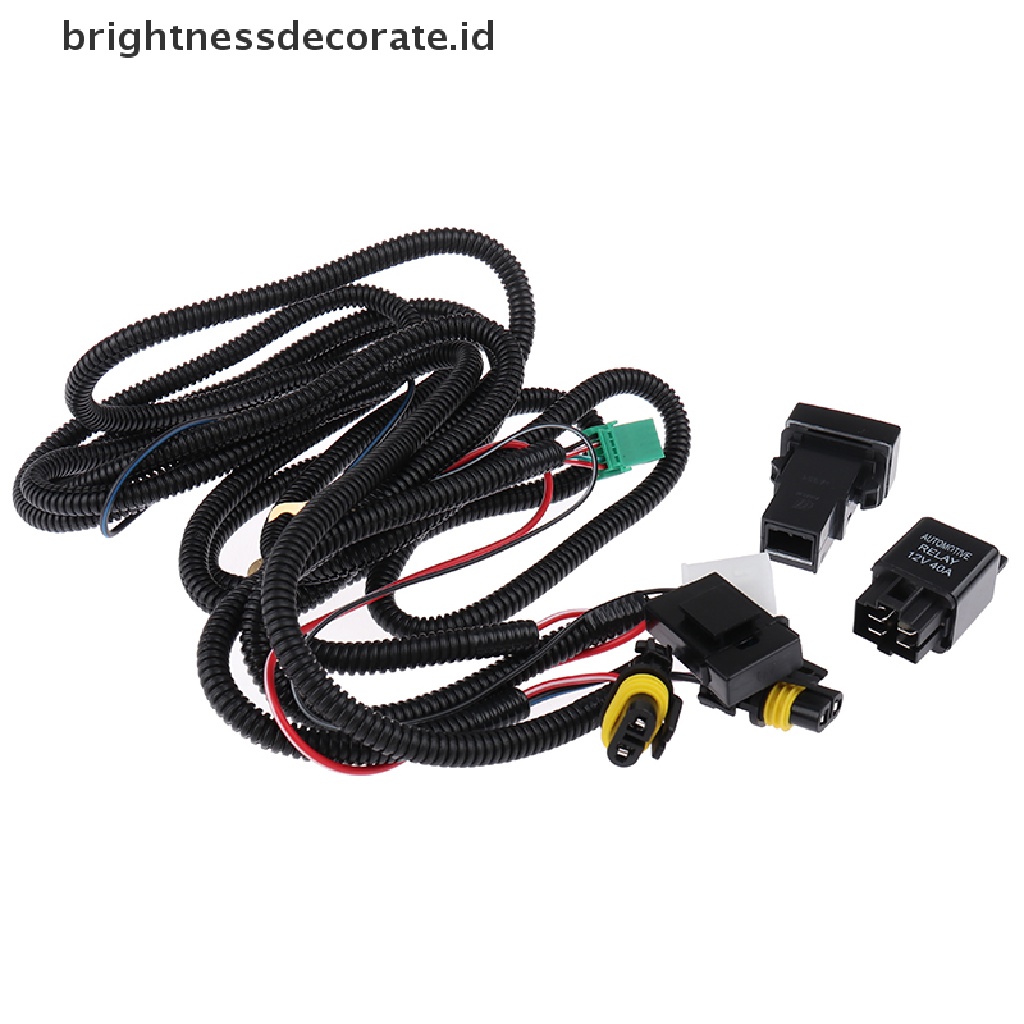 (birth) H11 Relay Switch Lampu Kabut LED 12V 40A Dengan Kabel Harness