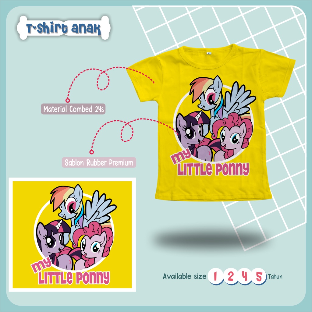 Baju Anak Perempuan / Kaos Anak Perempuan / Kaos Little Pony / Kaos UNICORN / Kaos Anak 1 sampai 5 tahun/ Kaos bayi / Kaos Perempuan