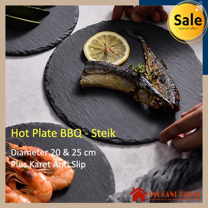 Hot Plate Hot Plate Steak Piring Makan Steak BBQ Sushi Bundar Anti Gores Anti Panas