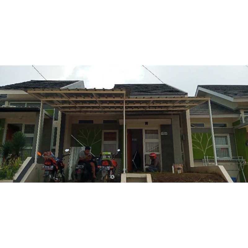Kanopy minimalis atap galvalum/spandek pasir