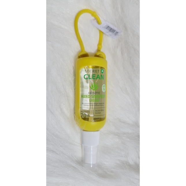 Secret Clean Hand Sanitizer Liquid 60 ml (spray) plus Gantungan Silicone